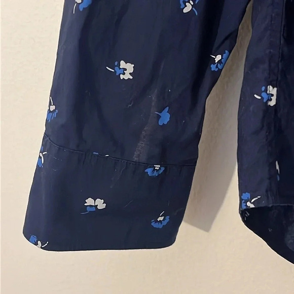 Bonobos | Floral navy & white long sleeve button down shirt Slim Fit Mens Size L - Picture 3 of 7